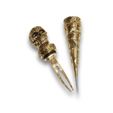 Skull Poker & Fork Kit - Gold - - Crown Hookah